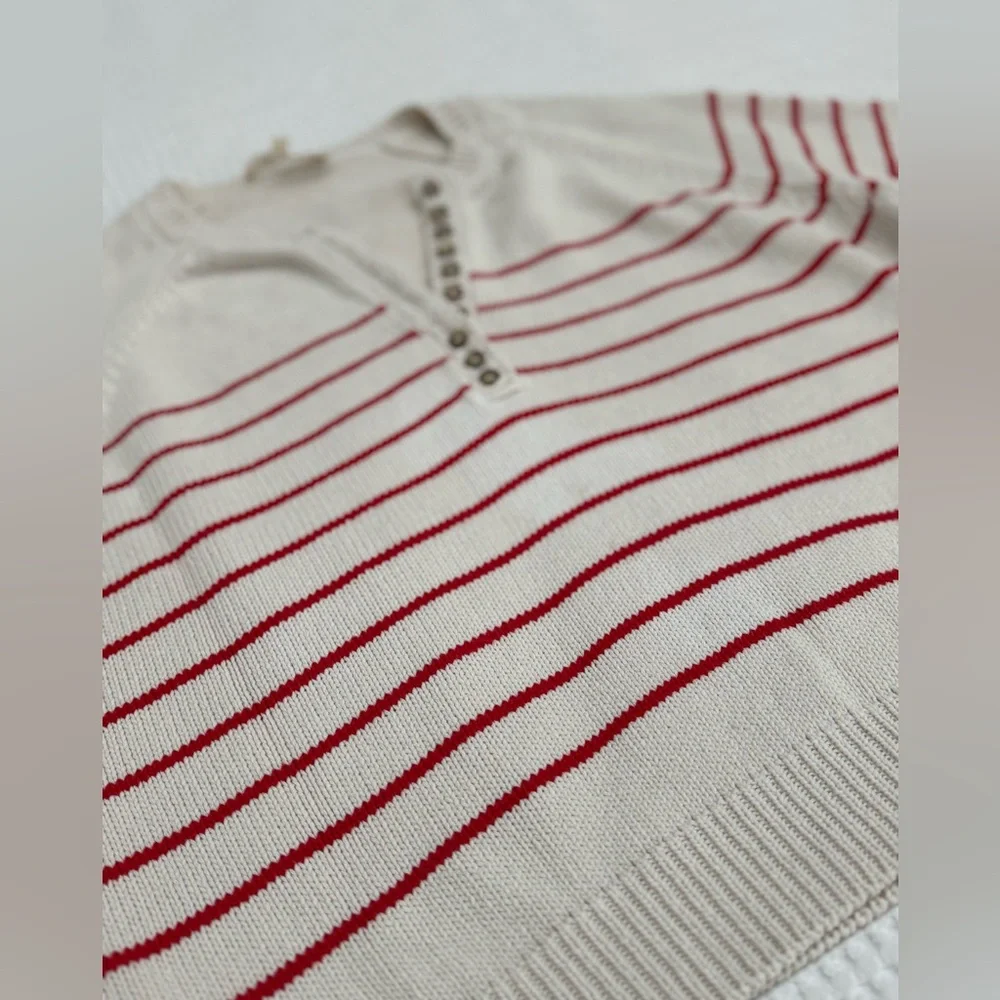 EUC Sezane Leontine red and ecru, size XS - Picture 7 of 12